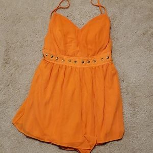 Orange Fashion Jumpsuit